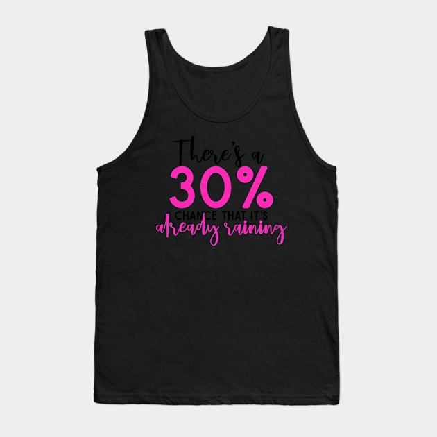 There’s a 30% Chance That It’s Already Raining Mean Girls Quote Tank Top by Asilynn